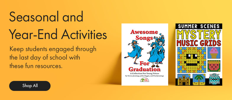 Shop seasonal and year-end activities for general music to keep students engaged to the last day of school.